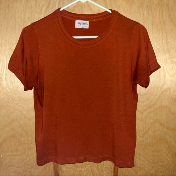 Back Beat Co. Tops Backbeat Rags Burnt Orange Tshirt With Hemp And